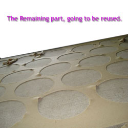 Reming part are going to hopper for reuse